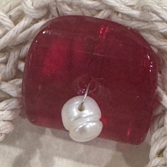 Hand crocheted boho earrings - Picture 5 of 9